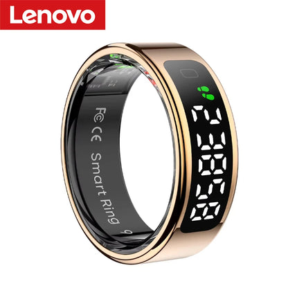 Lenovo R12 Smart Ring – Touchscreen, health tracking &amp; wireless charging | Heart rate, O₂, sleep monitor | 5ATM water resistance