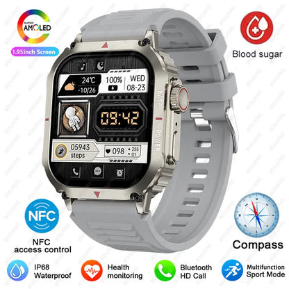 ساعة ذكية متعددة الوظائف NFC GPS مع هاتف بلوتوث ومساعد صوتي