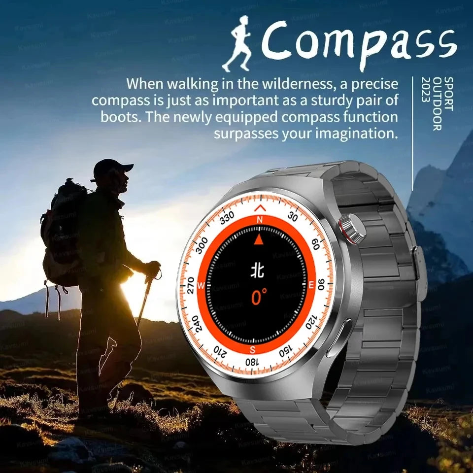 ChiBear Watch Pro 2024 – GPS &amp; NFC Smartwatch with AMOLED Display, Bluetooth Calling, Heart Rate &amp; IP68 | For Android &amp; iOS