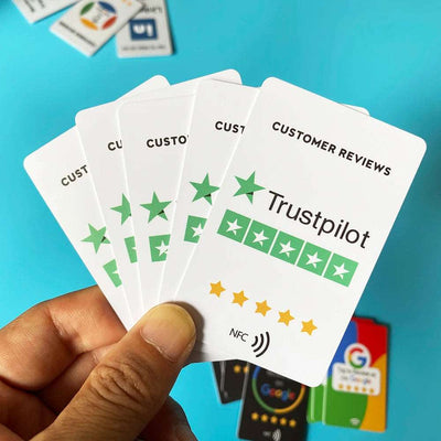 Trustpilot Reviews Cards NTAG215 504bytes Universal NFC Tap Cards Increase your Reviews Google Review Card