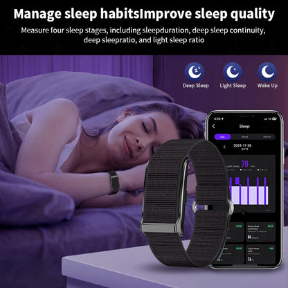 LIGE 2025 Smartwatch Männer & Frauen – Bildschirmloses Fitness-Armband, 1ATM Wasserdicht, Herzfrequenz & Gesundheits-Tracker | Taggytech