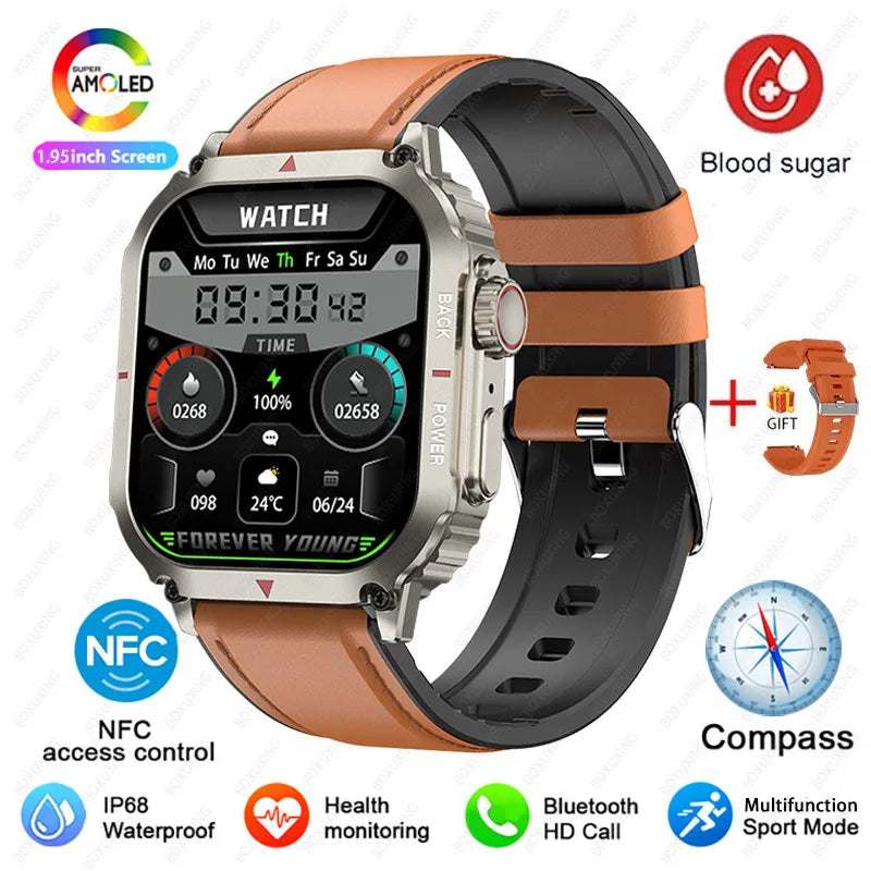 ساعة ذكية متعددة الوظائف NFC GPS مع هاتف بلوتوث ومساعد صوتي