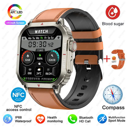 ساعة ذكية متعددة الوظائف NFC GPS مع هاتف بلوتوث ومساعد صوتي