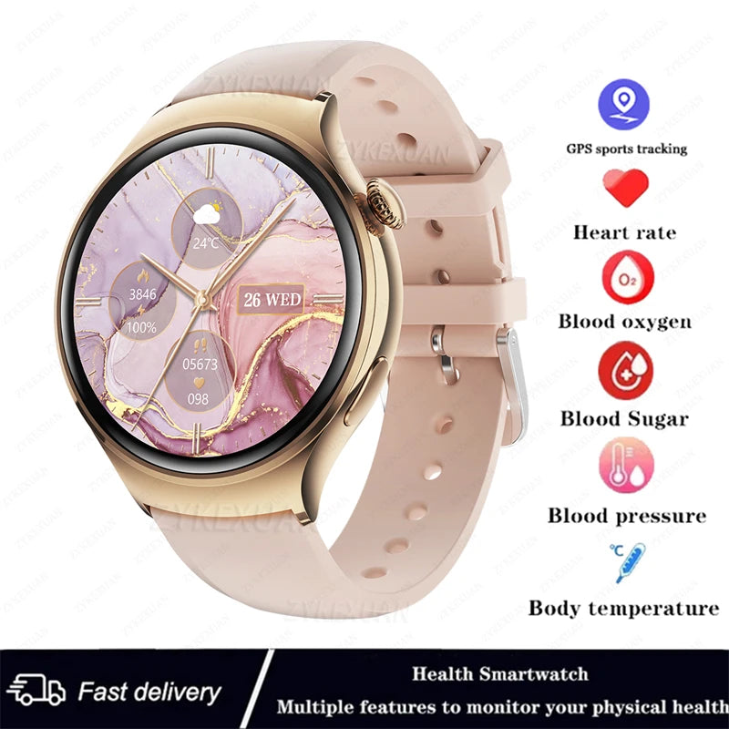 NFC Smartwatch 2025 – 1.27" AMOLED, GPS &amp; Bluetooth Call