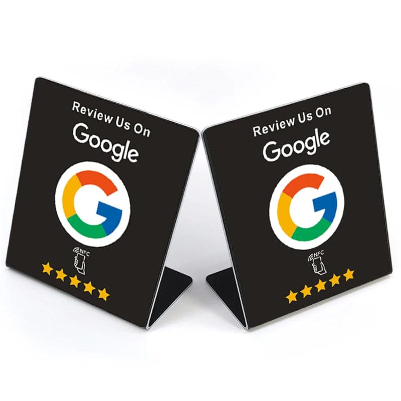 NFC table display for Google reviews 