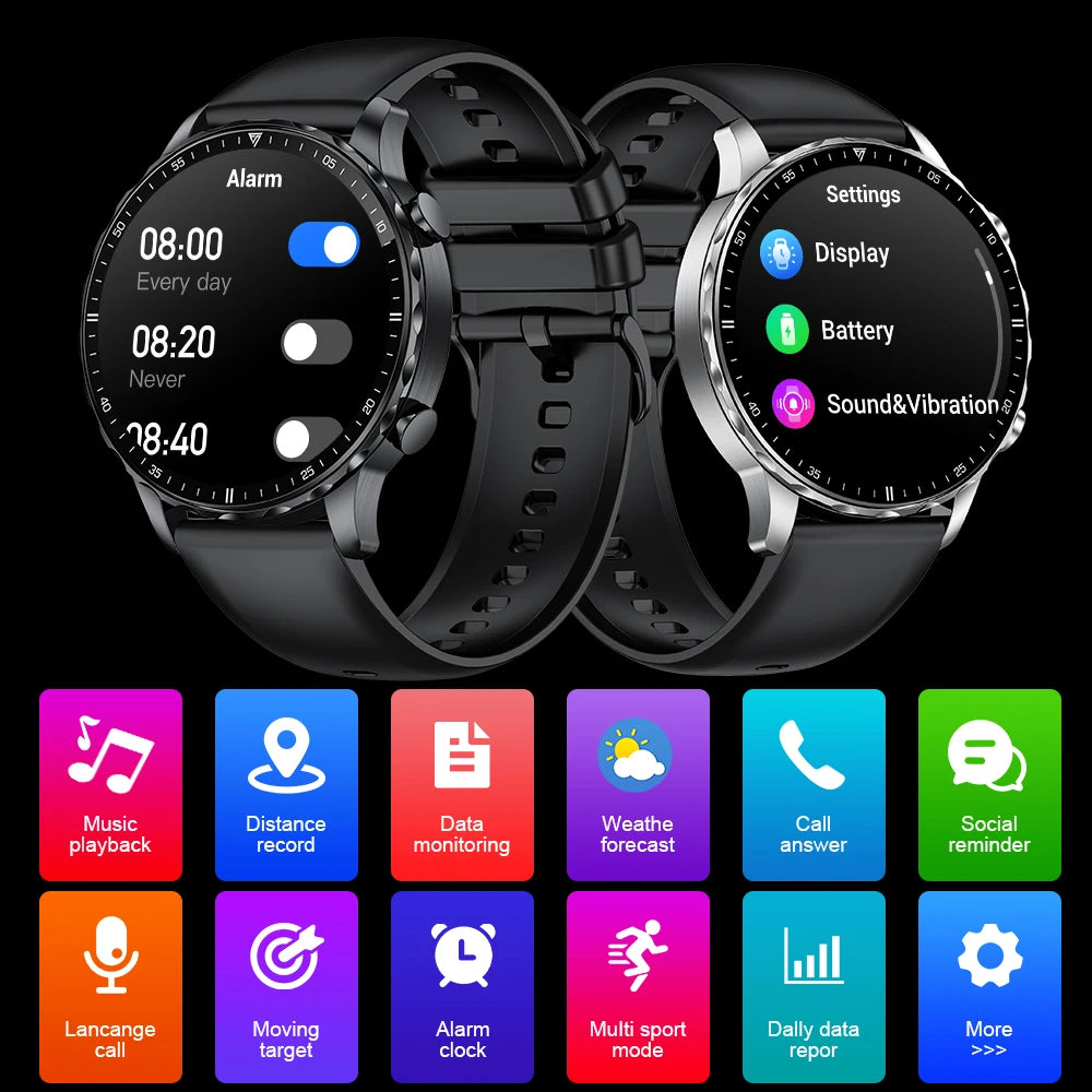 LIGE Smartwatch for Men – Bluetooth Call, Fitness &amp; Sports Tracker, IP68 Waterproof