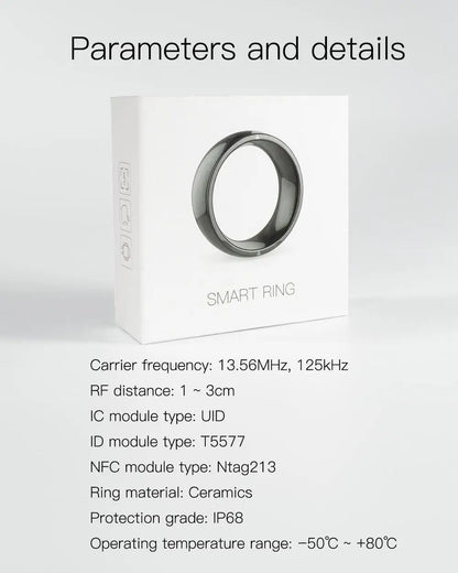 JAKCOM R4 NFC Smart Ring – RFID Card Simulation, IP68 Waterproof, Ceramic, No Charging Required | For Android &amp; iOS