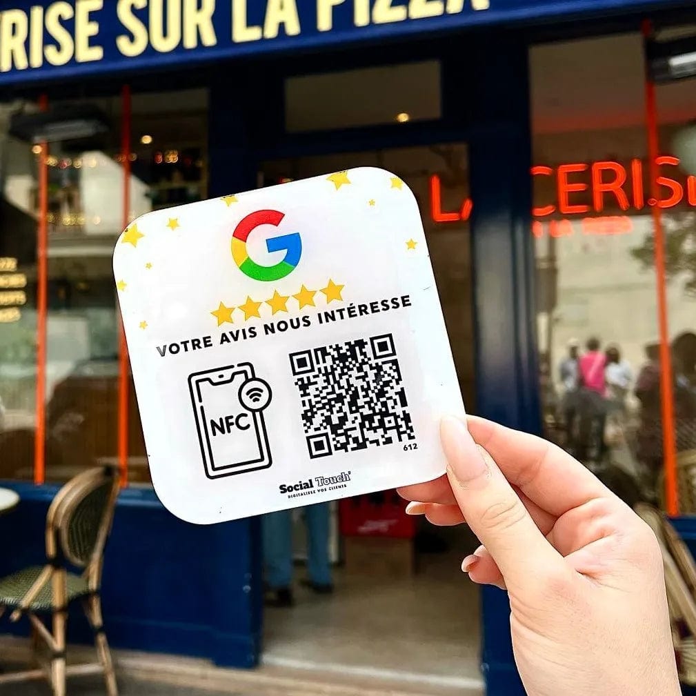 Steigern Sie Ihre Google-Bewertungen und Social Media Präsenz mit dem NFC Bewertungsschild
