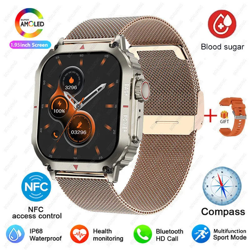 ساعة ذكية متعددة الوظائف NFC GPS مع هاتف بلوتوث ومساعد صوتي