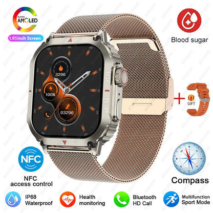 ساعة ذكية متعددة الوظائف NFC GPS مع هاتف بلوتوث ومساعد صوتي