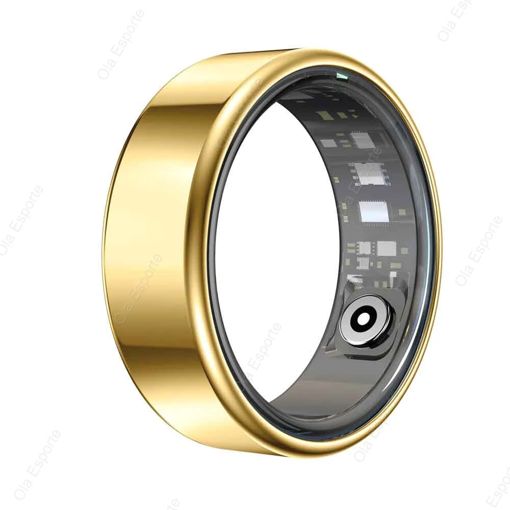 Smart Ring 2024 – Heart Rate &amp; Sleep Monitor, IP68 Waterproof, Stainless Steel