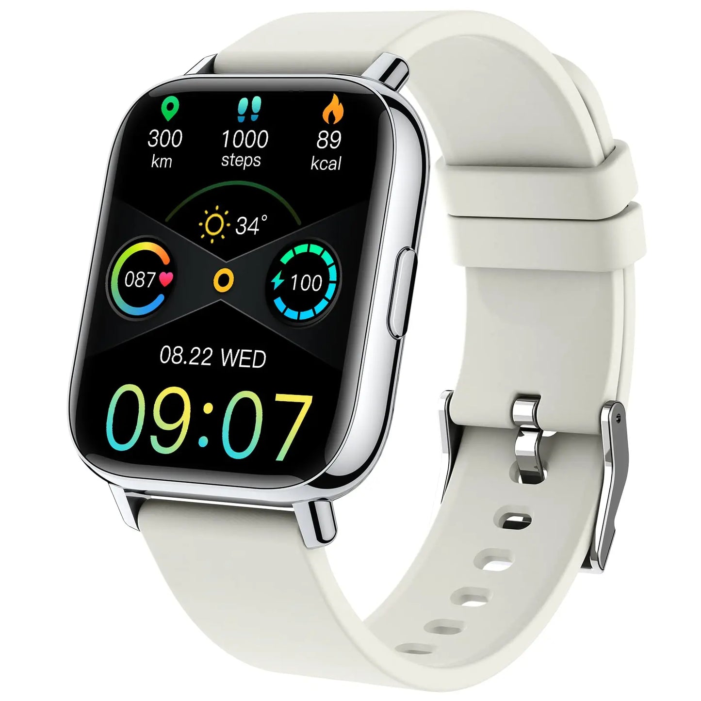 Jxrev Smartwatch 1,69" Touchscreen – Fitness- & Aktivitätstracker für Damen & Herren, Herzfrequenz & Schlafmonitor