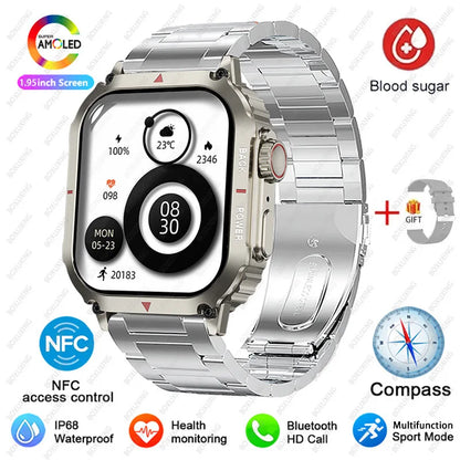 ساعة ذكية متعددة الوظائف NFC GPS مع هاتف بلوتوث ومساعد صوتي