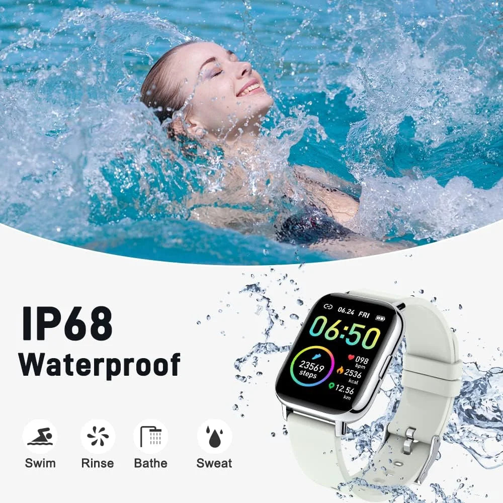 Jxrev Smartwatch 1,69" Touchscreen – Fitness- & Aktivitätstracker für Damen & Herren, Herzfrequenz & Schlafmonitor