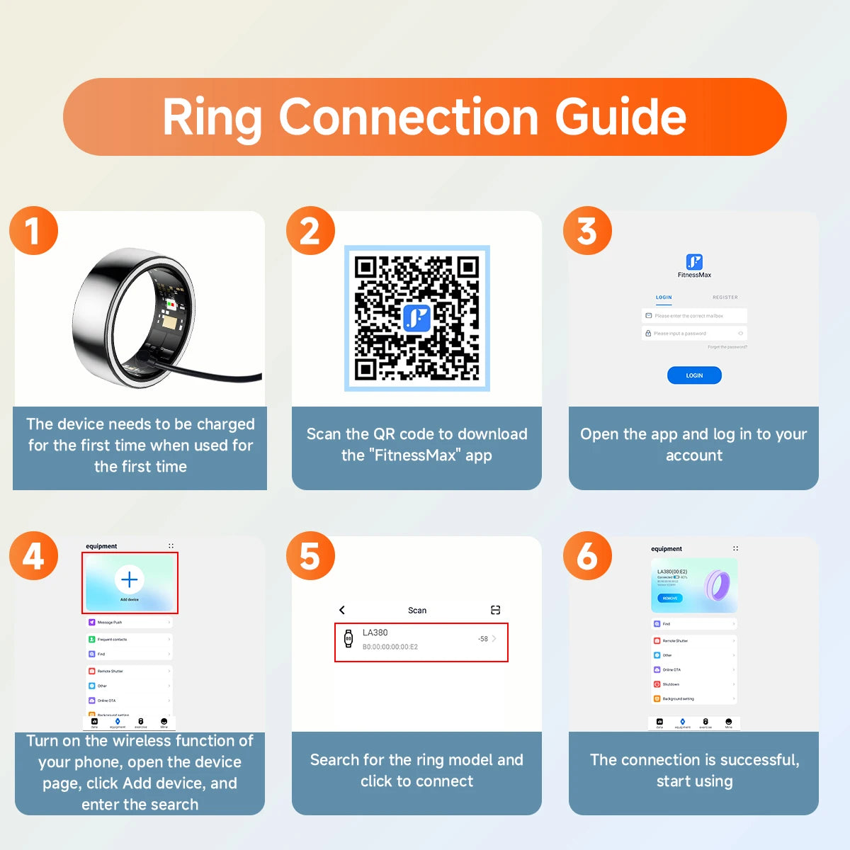 Smart Ring 2025 – Fitness and health tracker, IP68 waterproof