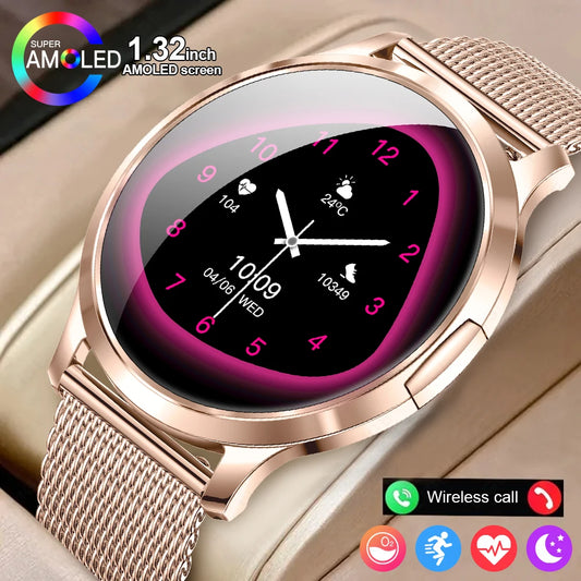 LIGE BWV93 Women's Smartwatch 2025 – Ultra-thin, 1.32" AMOLED HD, Fitness &amp; Health, Bluetooth Call, Luxury Smartwatch