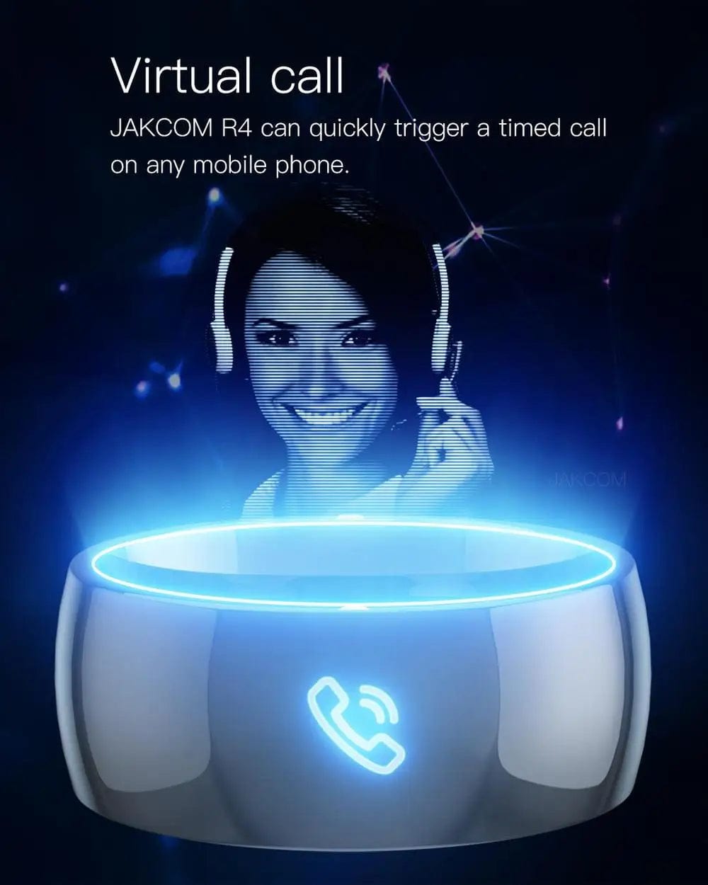 Social Media-fähiger R4 Smart Ring NFC in glänzendem Design für den täglichen Gebrauch
