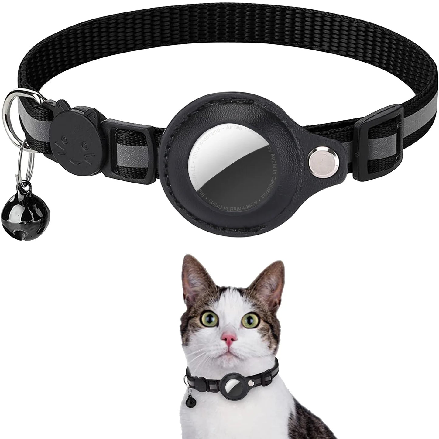 AirTag Cat Collar with Holder – Reflective & Safe | Taggytech