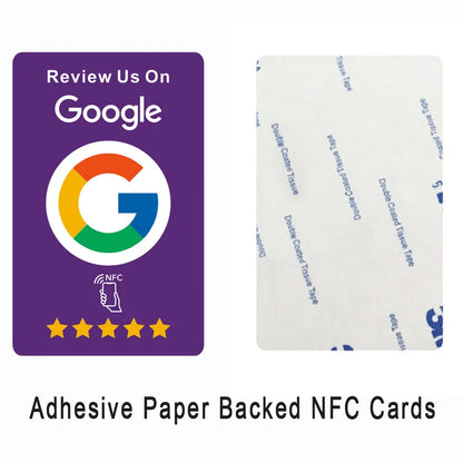 Google Reviews NFC Cards with Self-adhesive Tape Boost Your Reviews