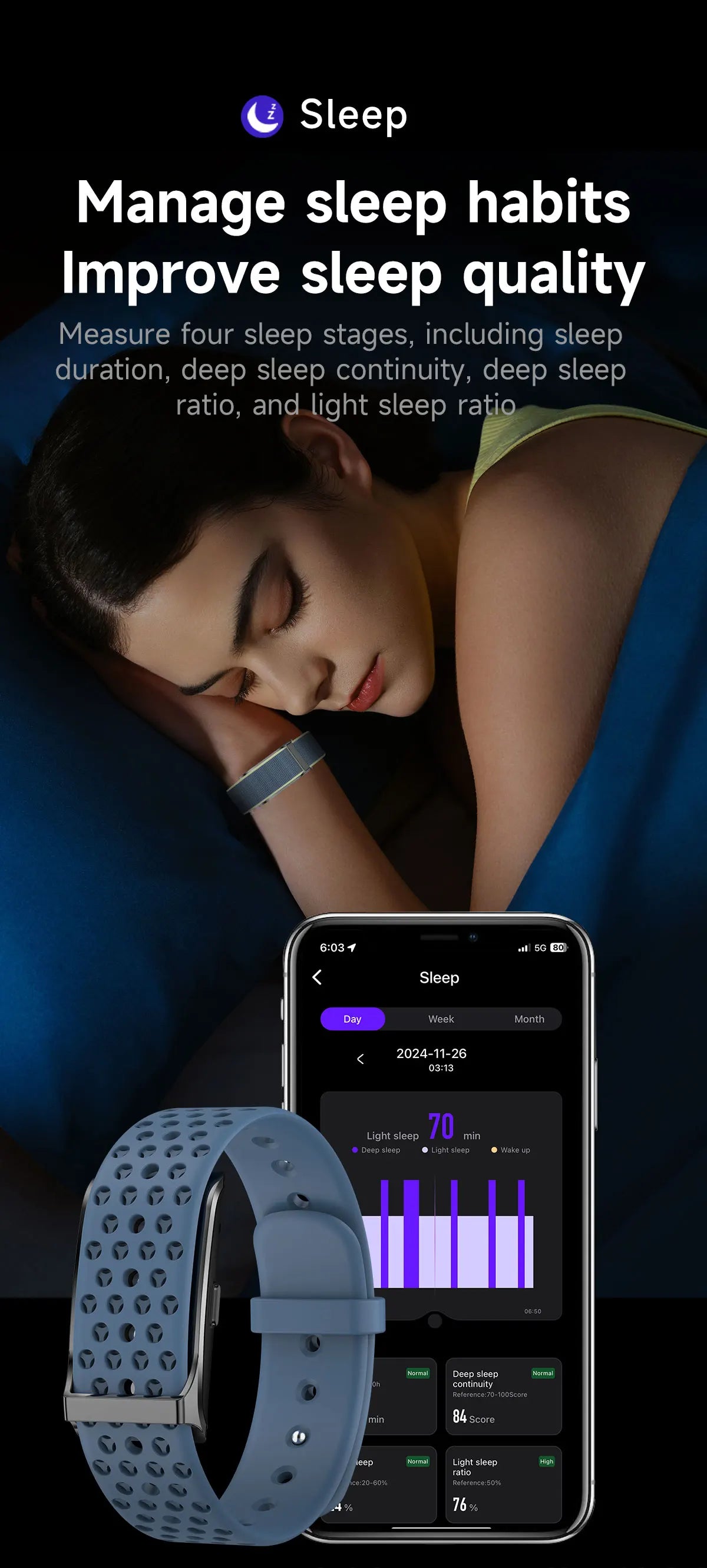 LIGE 2025 Smartwatch Männer & Frauen – Bildschirmloses Fitness-Armband, 1ATM Wasserdicht, Herzfrequenz & Gesundheits-Tracker | Taggytech