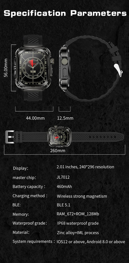 LIGE 2024 GPS Tracker Outdoor Smartwatch Men – 2.1" Ultra-HD AMOLED, 460 mAh, NFC &amp; Compass, Sport &amp; Fitness
