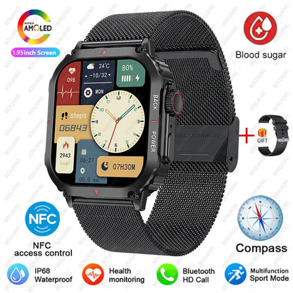 ساعة ذكية متعددة الوظائف NFC GPS مع هاتف بلوتوث ومساعد صوتي