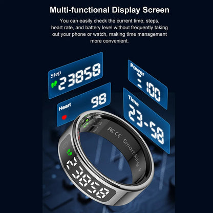 Lenovo R12 Smart Ring – Touchscreen, health tracking &amp; wireless charging | Heart rate, O₂, sleep monitor | 5ATM water resistance