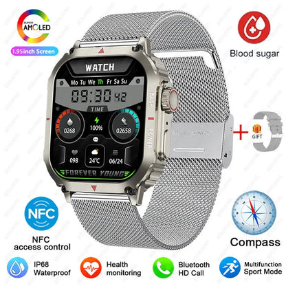 ساعة ذكية متعددة الوظائف NFC GPS مع هاتف بلوتوث ومساعد صوتي