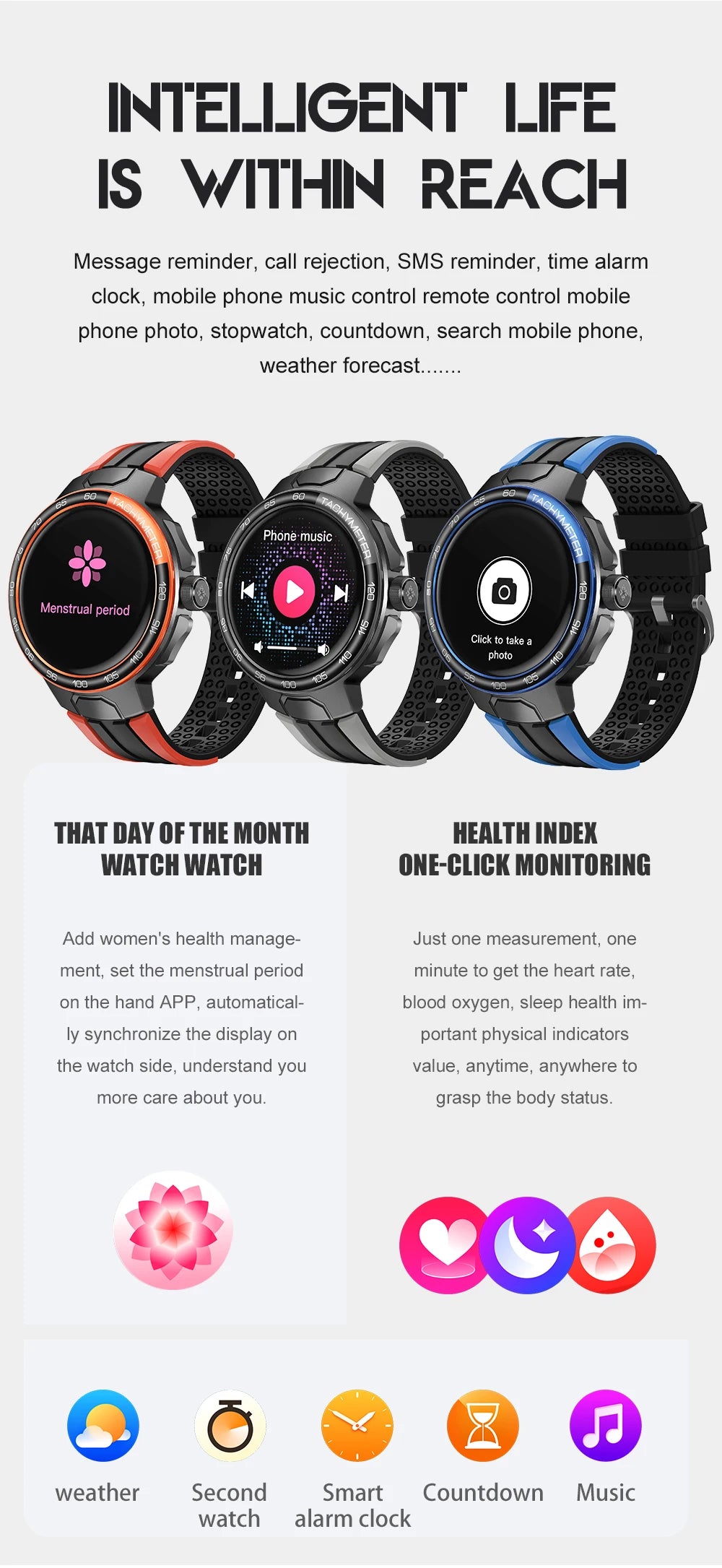 LIGE Smartwatch Männer 2024 – NFC, Fitness & Sport, Bluetooth-Anruf, Musik, Wasserdicht | Taggytech