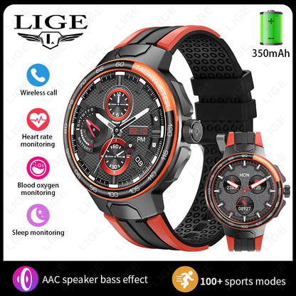 LIGE Smartwatch Männer 2024 – NFC, Fitness & Sport, Bluetooth-Anruf, Musik, Wasserdicht | Taggytech