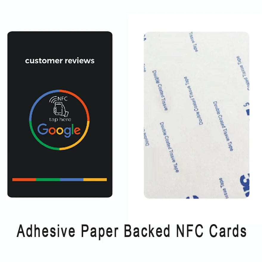 Mit der NFC Karte direkt Feedback auf Google hinterlassen.
