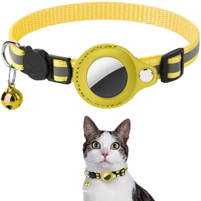 AirTag Cat Collar with Holder – Reflective & Safe | Taggytech
