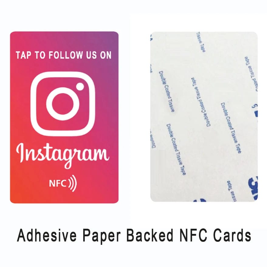 Verbinde dich mit Instagram und hinterlasse Feedback über NFC Karten.
