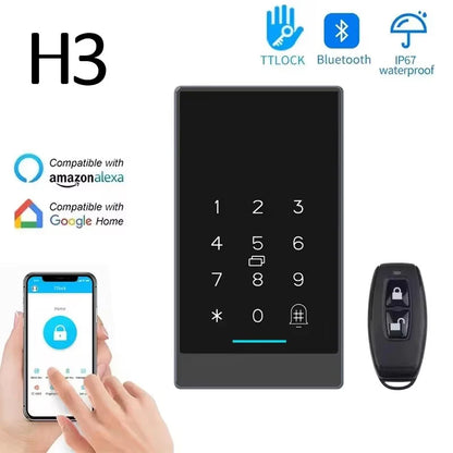 TTLock H3/H3F Fingerprint Door Access Control System – Bluetooth, NFC, RFID, Password & App Control | IP66 Waterproof