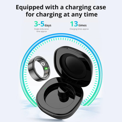 COLMI R02 Smart Ring – Health &amp; Fitness Tracking, 5ATM Waterproof, Charging Case