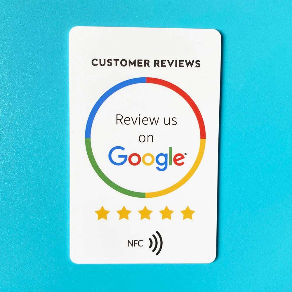 Erhalte Google-Bewertungen schnell mit der NFC Karte
