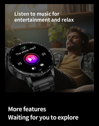 LIGE Smartwatch for Men – Bluetooth Call, Fitness &amp; Sports Tracker, IP68 Waterproof