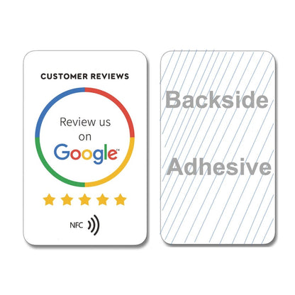 Mit NFC-Karten erhalten Sie schnell und unkompliziert Google-Bewertungen.

