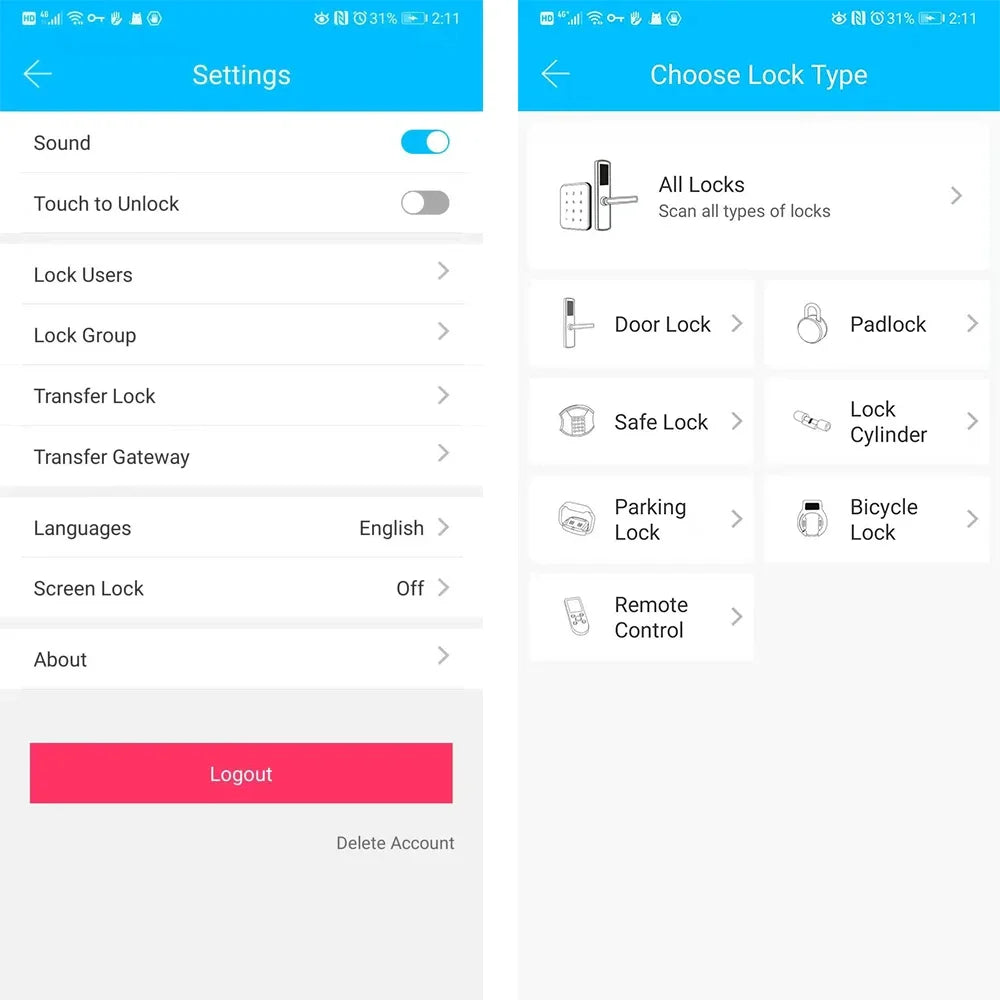 TTLock H3/H3F Fingerprint Door Access Control System – Bluetooth, NFC, RFID, Password & App Control | IP66 Waterproof