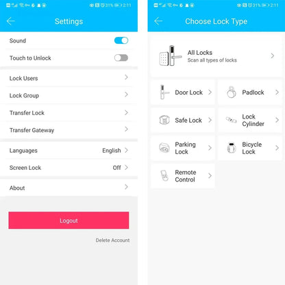 TTLock H3/H3F Fingerprint Door Access Control System – Bluetooth, NFC, RFID, Password & App Control | IP66 Waterproof