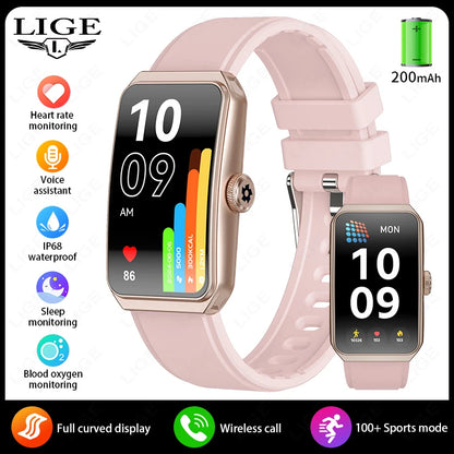 2025 New Bluetooth Call Smartwatch for Women, AI Voice Assistant Fitness Tracker, 1.47 Inch 3D Curved Screen Smartwatch, Health Monitor