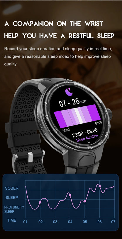 LIGE Smartwatch Männer 2024 – NFC, Fitness & Sport, Bluetooth-Anruf, Musik, Wasserdicht | Taggytech