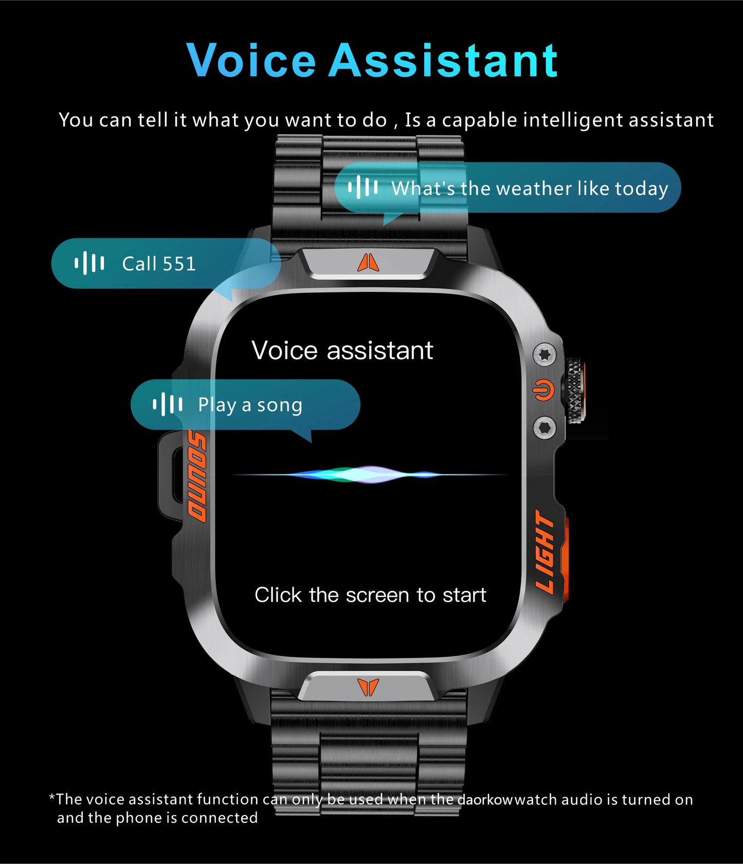 LIGE Militärische Smartwatch 2025 – Wasserdicht, Outdoor Sport Tracker, LED-Taschenlampe, Bluetooth-Anruf | Taggytech