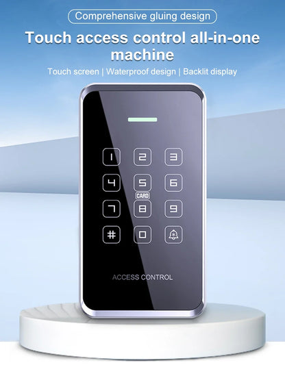 NFC/RFID Access Control Keypad – Waterproof, Touchscreen, 1000 Users, Dual-Frequency Wiegand Reader | Taggytech