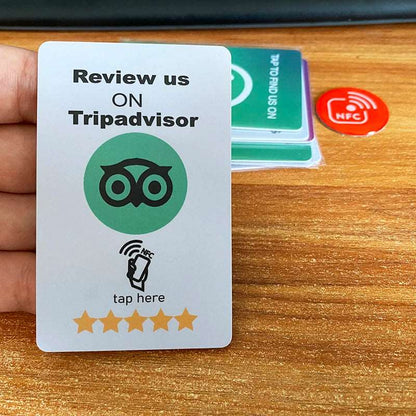 NFC Tap Cards für Tripadvisor zur einfachen Sammlung von Kundenfeedback