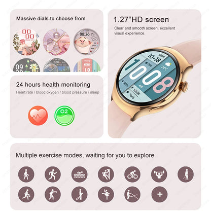 NFC Smartwatch 2025 – 1.27" AMOLED, GPS &amp; Bluetooth Call