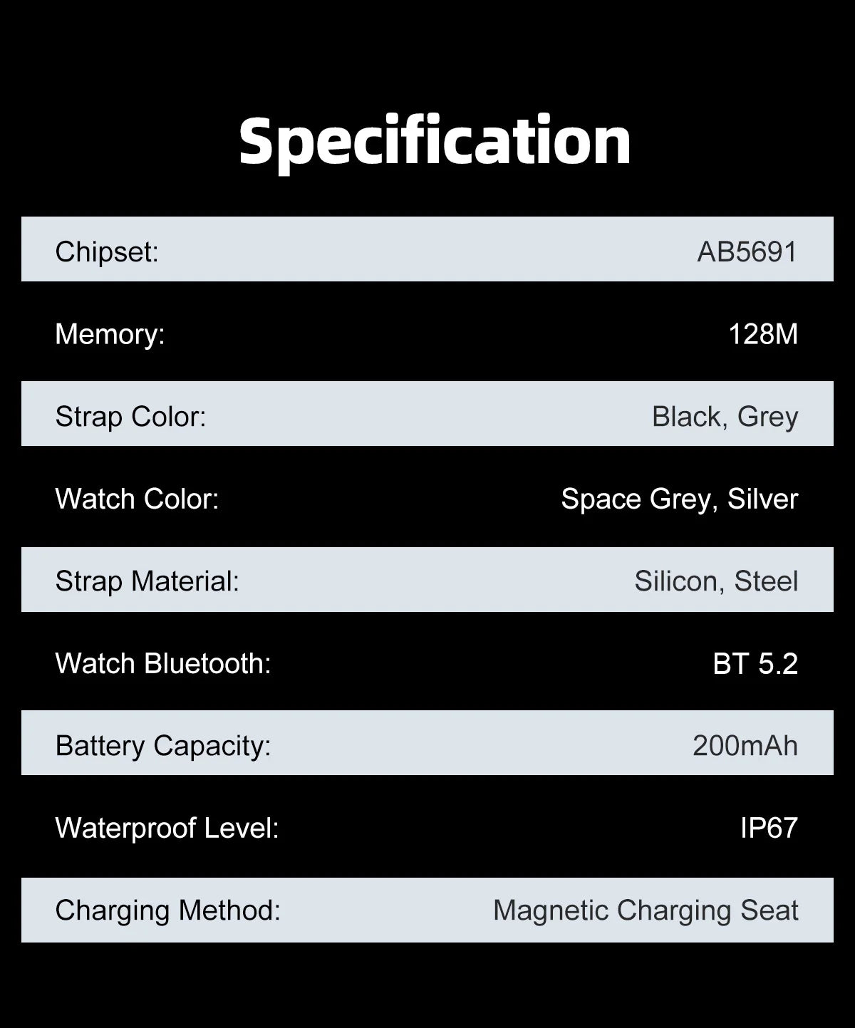 LIGE Smartwatch 2025 – 1,96" AMOLED HD, Bluetooth-Anruf, Fitness & Gesundheit für Herren & Damen | Taggytech