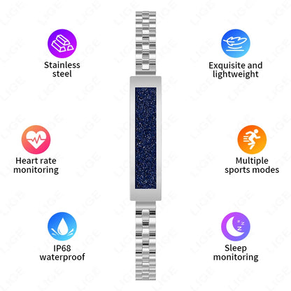 LIGE BWS2 Damen Fitness Tracker 2025 – Ohne Bildschirm, Herzfrequenz, SpO₂ & Schlaftracking | Taggytech