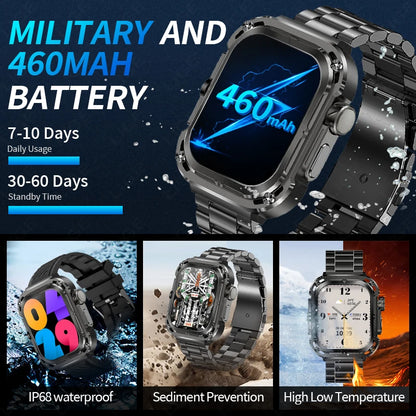 LIGE 2024 GPS Tracker Outdoor Smartwatch Men – 2.1" Ultra-HD AMOLED, 460 mAh, NFC &amp; Compass, Sport &amp; Fitness