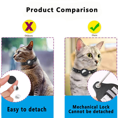 AirTag Cat Collar with Holder – Reflective & Safe | Taggytech